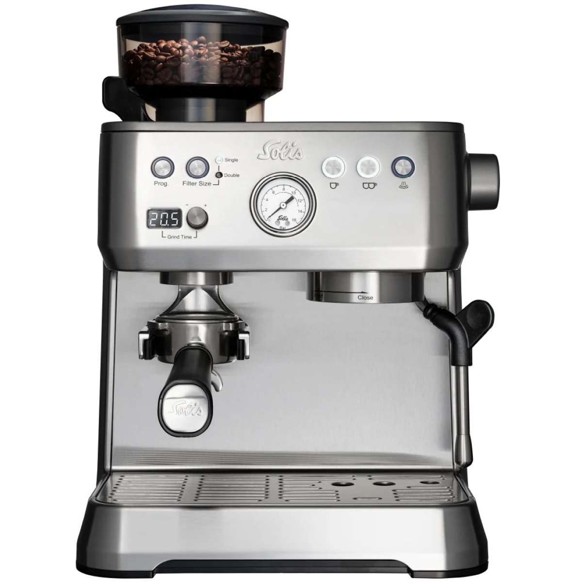 Solis 索利斯 Grind & Infuse Perfetta 半自動咖啡機 (銀色)